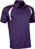 Tonix Adult Spirit Polo Shirt 1610 PURPLE/WHITE Pocket