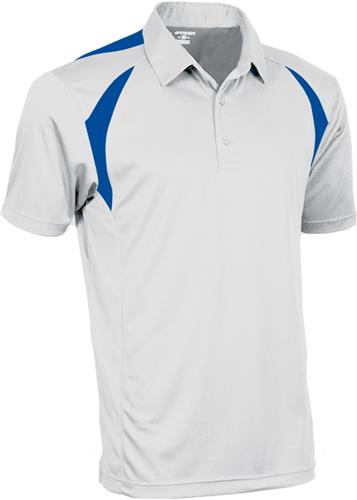 Tonix Adult Spirit Polo Shirt 1610 WHITE/ROYAL 