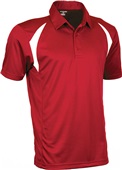 Tonix Adult Spirit Polo Shirt 1610 SCARLET/WHITE Pocket