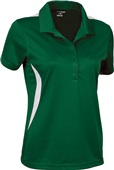 Tonix Ladies Spirit Polo Shirt FOREST/WHITE Pocket