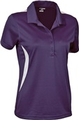 Tonix Ladies Spirit Polo Shirt PURPLE/WHITE Pocket