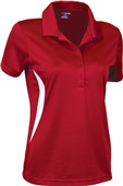Tonix Ladies Spirit Polo Shirt SCARLET/WHITE Pocket