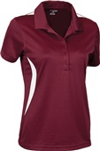 Tonix Ladies Spirit Polo Shirt CARDINAL/WHITE Pocket