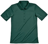 Zorrel Ladies Rockhurst Syntrel Tonal Stripe Jacquard Polo Shirt Forest Green Pocket