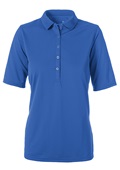 Zorrel Ladies Rockhurst Syntrel Tonal Stripe Jacquard Polo Shirt ROYAL BLUE Pocket