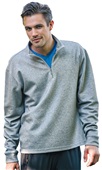 Zorrel Mens Woodford Tri-Reg 1/4 Zip Pullover ATHLETIC GREY HEATHER Pocket