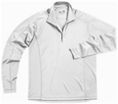 Zorrel Mens Boston Interlock 1/4 Zip Pullover WHITE Pocket