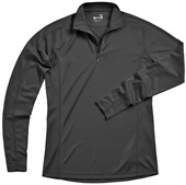 Zorrel Womens Boston 1/4 Zip Pull Over Top BLACK Pocket