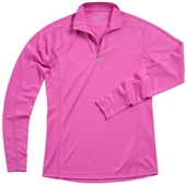 Zorrel Womens Boston 1/4 Zip Pull Over Top RASPBERRY ICE Pocket