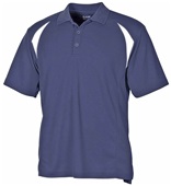 Baw Men's Colorblock Cool-Tek Polo NAVY/WHITE Pocket