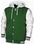 Baw Adult Youth Letterman Varsity Jacket KELLY/WHITE Pocket
