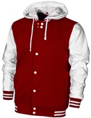 Baw Adult Youth Letterman Varsity Jacket RED/WHITE Pocket