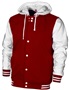 Baw Adult/Youth Letterman Varsity Jacket RED/WHITE Pocket