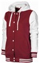 Baw Ladies Letterman Varsity Jacket MAROON/WHITE Pocket