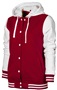 Baw Ladies Letterman Varsity Jacket RED/WHITE Pocket