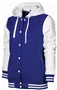 Baw Ladies Letterman Varsity Jacket ROYAL/WHITE Pocket