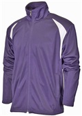 Baw Adult/Youth Colorblack Tricot Jacket PURPLE/WHITE Pocket