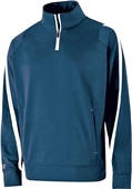 Holloway Adult Youth Determination Pullover Jacket NAVY/WHITE Pocket