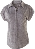 Holloway Ladies Electrify 2.0 Polo GRAPHITE HEATHER Pocket