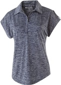 Holloway Ladies Electrify 2.0 Polo NAVY HEATHER Pocket