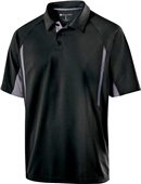 Holloway Adult Avenger Polo Short Sleeve BLACK/GRAPHITE Pocket