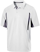 Holloway Adult Avenger Polo Short Sleeve WHITE/GRAPHITE Pocket