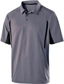 Holloway Adult Avenger Polo Short Sleeve GRAPHITE/BLACK Pocket