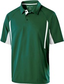 Holloway Adult Avenger Polo Short Sleeve FOREST/WHITE Pocket