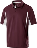 Holloway Adult Avenger Polo Short Sleeve MAROON/WHITE Pocket