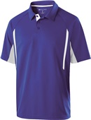 Holloway Adult Avenger Polo Short Sleeve PURPLE/WHITE Pocket