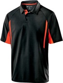 Holloway Adult Avenger Polo Short Sleeve BLACK/ORANGE Pocket