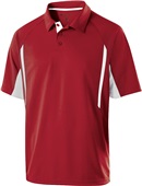 Holloway Adult Avenger Polo Short Sleeve SCARLET/WHITE Pocket