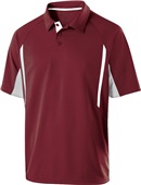 Holloway Adult Avenger Polo Short Sleeve CARDINAL/WHITE Pocket