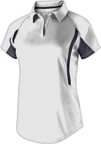 Holloway Ladies Avenger Short Sleeve Polo WHITE/GRAPHITE 