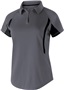 Womens Short Sleeve V-Neck Polo Shirt (Black,Brown,Cardinal,Forest,Kelly,Maroon,Blue,Gold), GRAPHITE/BLACK Pocket