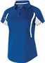 Womens Short Sleeve V-Neck Polo Shirt (Black,Brown,Cardinal,Forest,Kelly,Maroon,Blue,Gold), ROYAL/WHITE Pocket