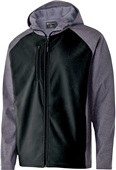 Holloway Adult Raider Soft Shell Full Zip-Up Jacket CARBON PRINT/BLACK Pocket