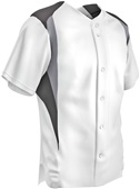 Adult Youth Bull Pen Full Button Baseball Jersey WHITE/BLACK/GREY Pocket