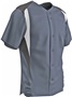 Adult Youth Bull Pen Full Button Baseball Jersey GRAPHITE/BLACK/WHITE Pocket