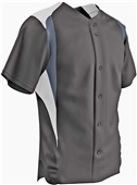 Adult Youth Bull Pen Full Button Baseball Jersey BLACK/WHITE/GRAPHITE Pocket