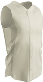 Champro Reliever Sleeveless Button Baseball Jersey NATURAL Pocket