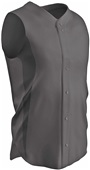 Champro Reliever Sleeveless Button Baseball Jersey BLACK Pocket