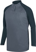 Mens Hidden Pocket, 1/4 Zip, 2-Color, Pullover  SLATE/GRAPHITE HEATHER Pocket