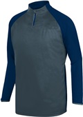 Mens Hidden Pocket, 1/4 Zip, 2-Color, Pullover SLATE/NAVY Pocket
