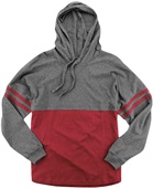 Boxercraft Unisex Hooded Pom Pom Jersey GRANITE/GARNET Pocket