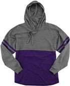 Boxercraft Unisex Hooded Pom Pom Jersey GRANITE/PURPLE Pocket