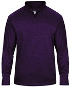 Badger Adult Youth Tonal Blend 1/4 Zip Shirt PURPLE TONAL BLEND Pocket