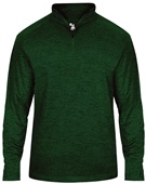 Badger Adult Youth Tonal Blend 1/4 Zip Shirt FOREST TONAL BLEND Pocket