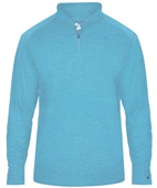 Badger Adult Youth Tonal Blend 1/4 Zip Shirt COLUMBIA BLUE TONAL BLEND Pocket