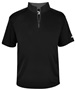 Badger Adult/Youth B-Core S/S 1/4 Zip Shirt BLACK/GRAPHITE Pocket